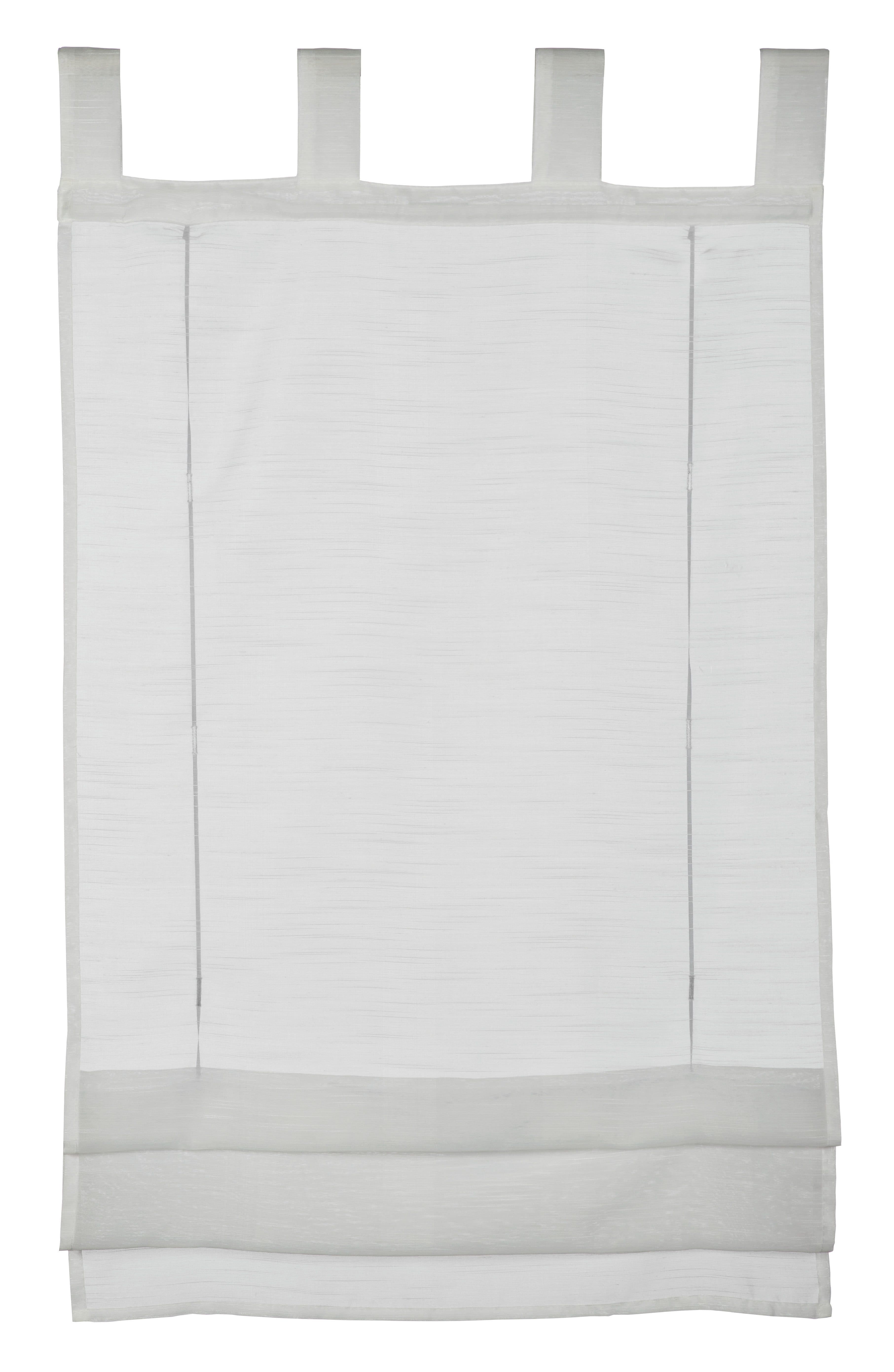 GARDINIA Raffrollo Voile Schlaufen | Weiß