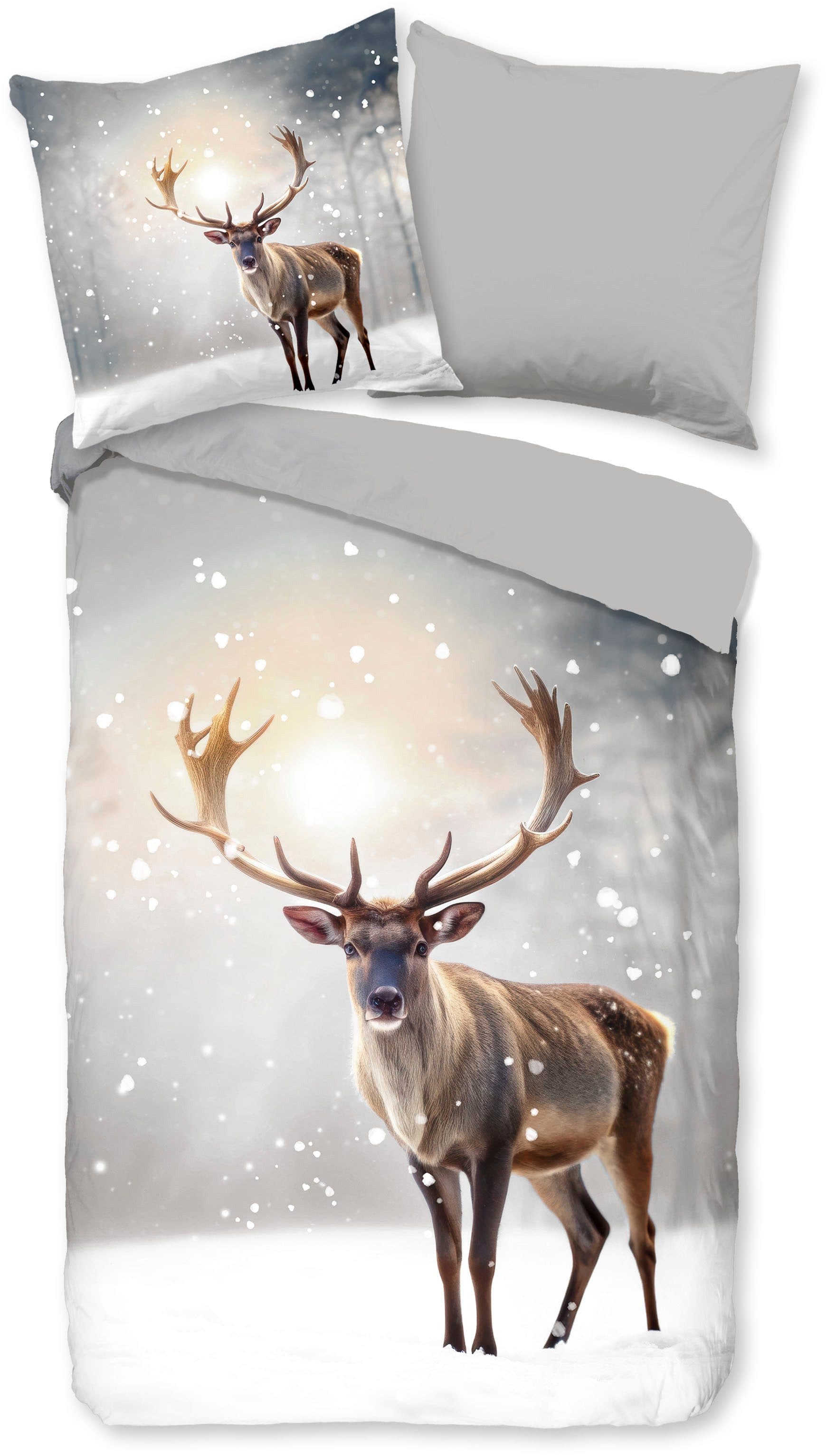 PURE luxury collection Wendebettwäsche Jeppe | Grau