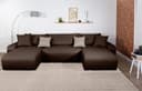 COLLECTION AB Wohnlandschaft Paola U-Form | Braun 2