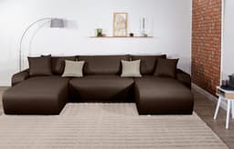 COLLECTION AB Wohnlandschaft Paola U-Form | Braun