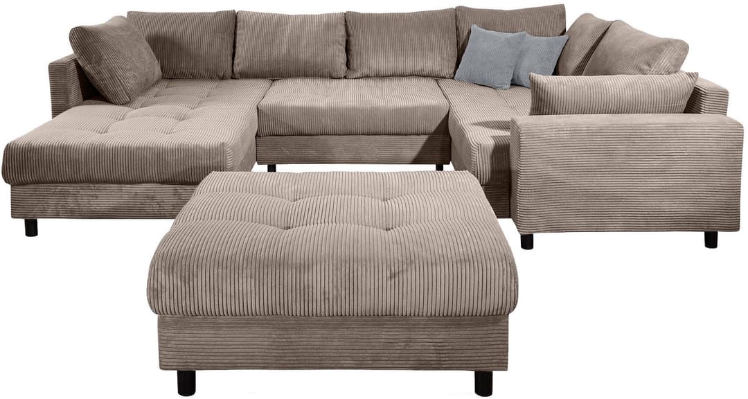 COLLECTION AB Wohnlandschaft Toni U-Form | Braun