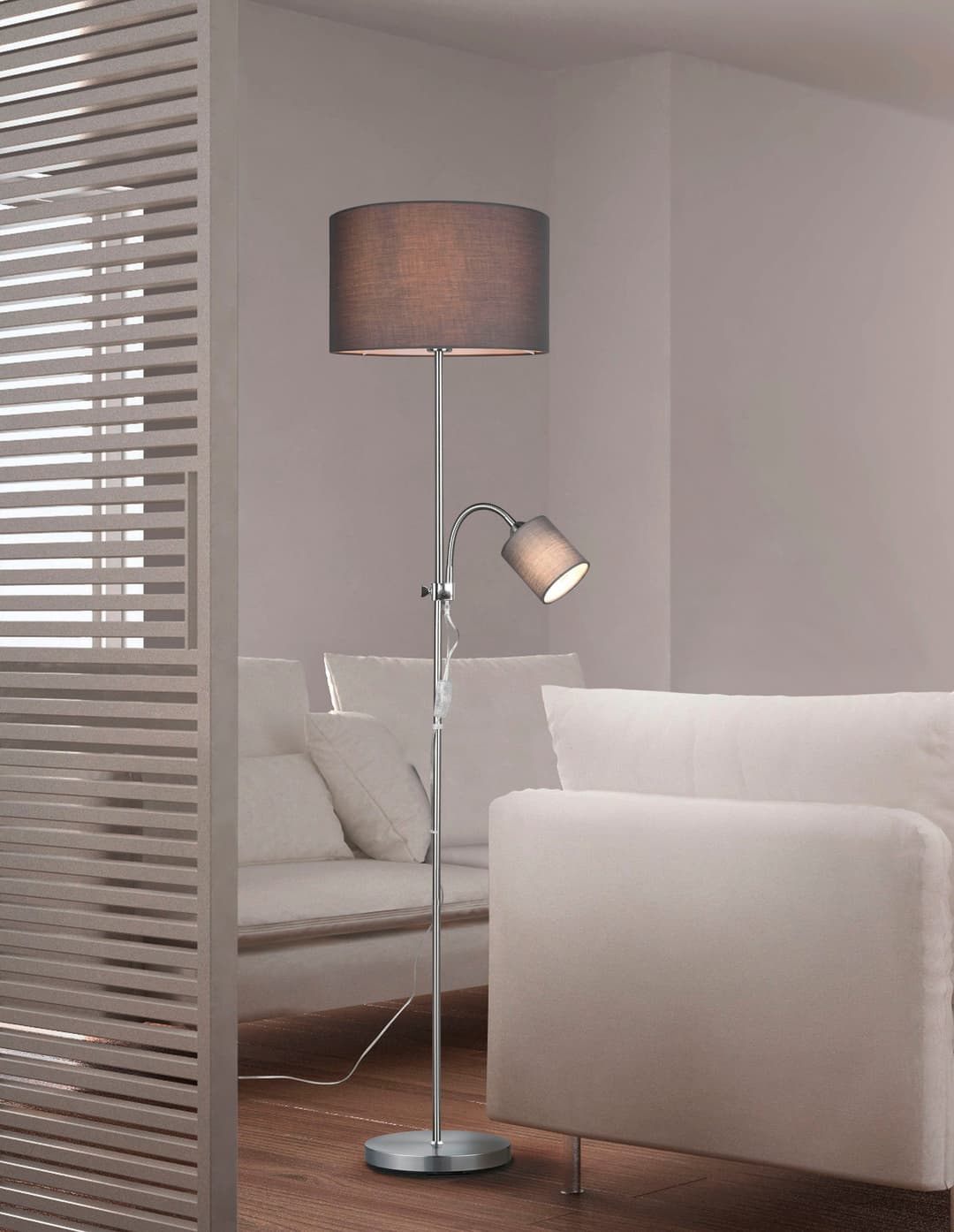 Reality Leuchten Stehlampe OWEN | Grau