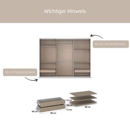 rauch Schubladeneinsatz Zubehör für Schwebetürenschränke | Beige