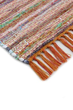 carpetfine Kelim Chindi Läufer | Mehrfarbig