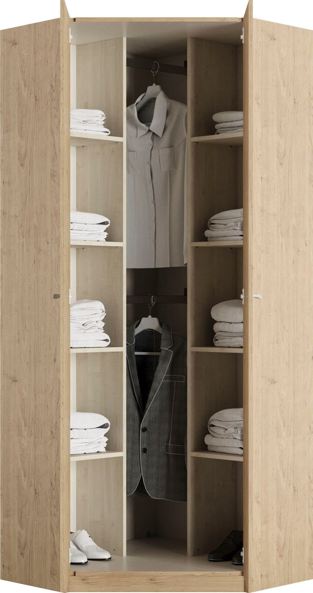 priess Eckkleiderschrank Barcelona | Holztöne