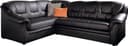 DOMO collection Ecksofa Montana | Schwarz