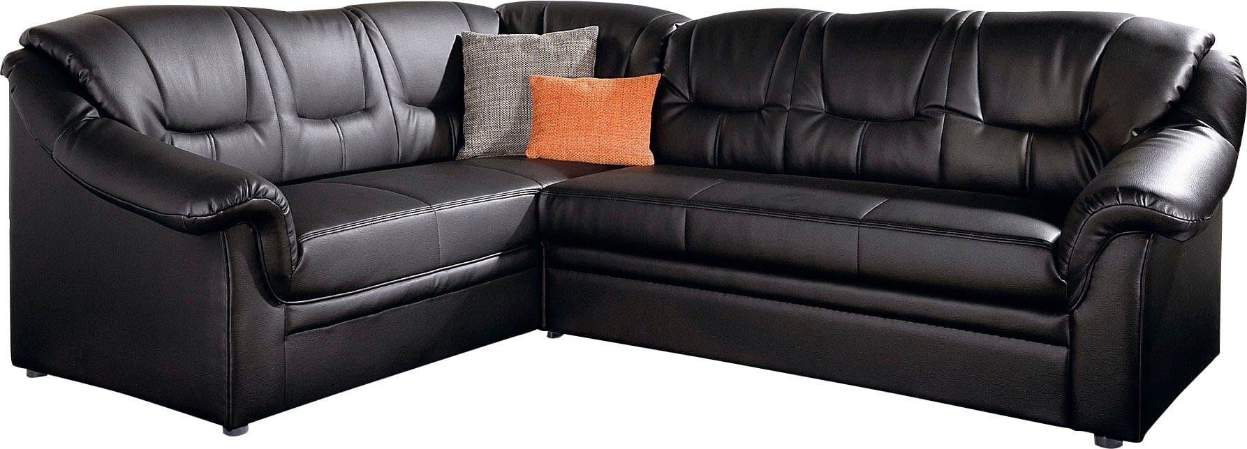 DOMO collection Ecksofa Montana | Schwarz