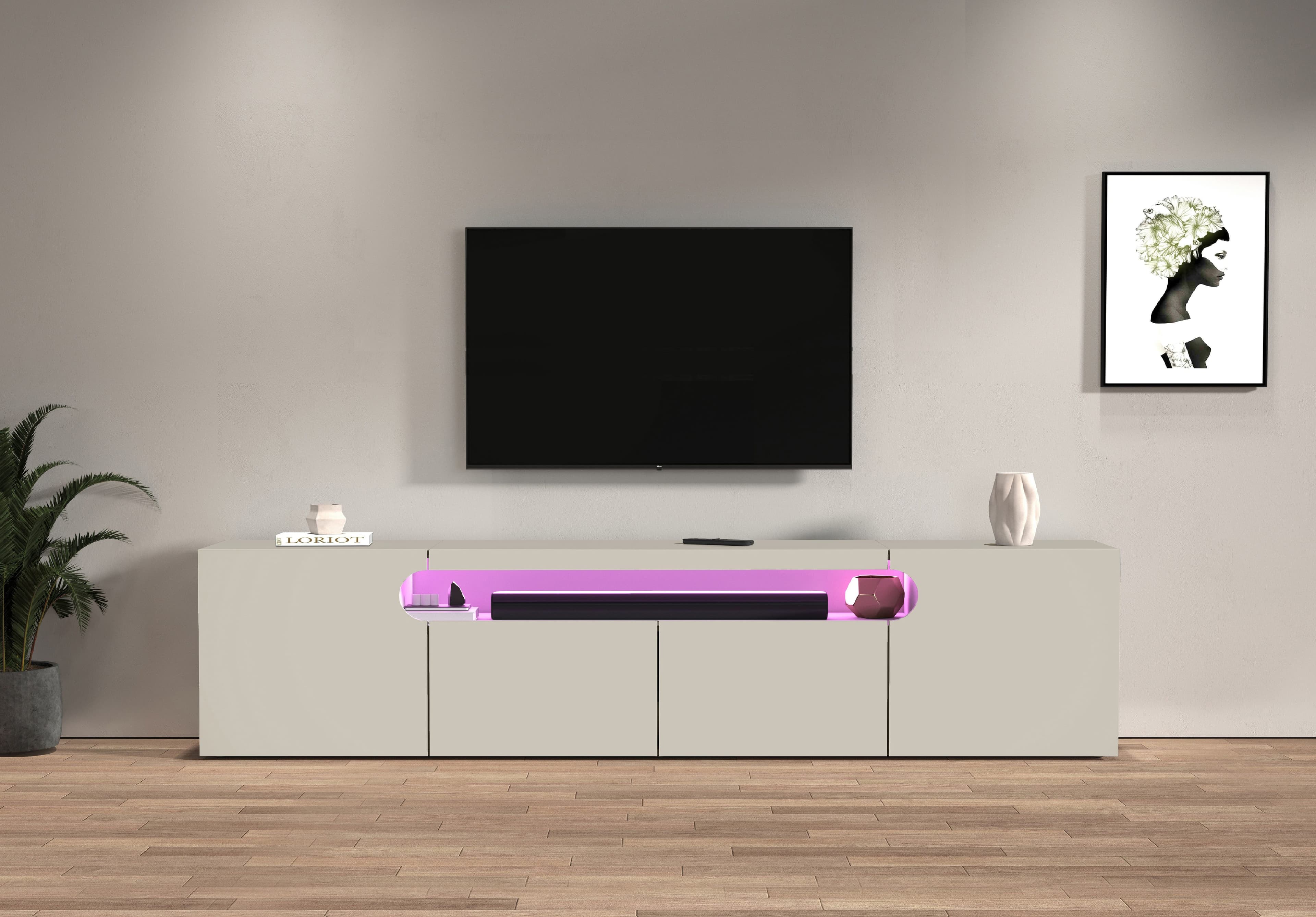 Home affaire Lowboard REAL TV-Möbel | Beige