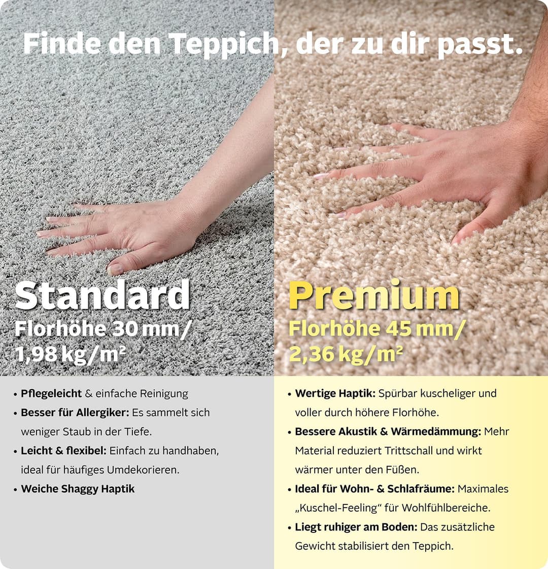 OTTO home Viva Shaggy Hochflor-Teppich | Braun