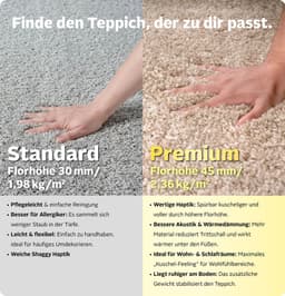 OTTO home Viva Shaggy Hochflor-Teppich | Braun