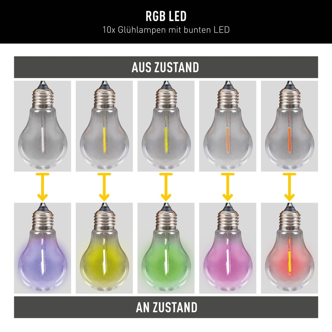 näve LED-Lichterkette Linda | Mehrfarbig