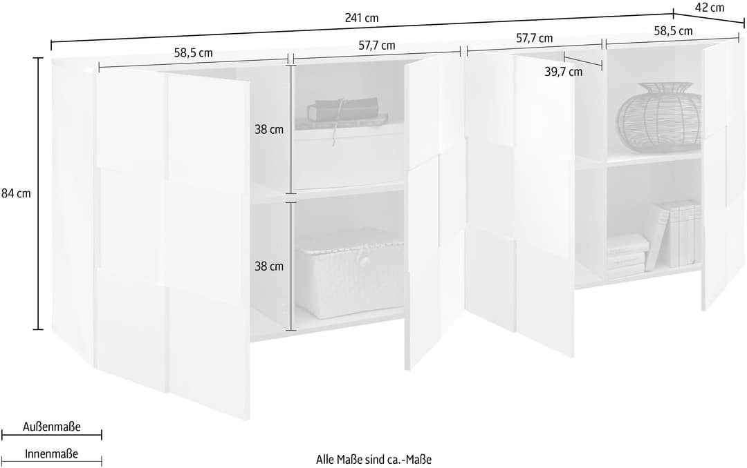 Home affaire Sideboard Dama | Weiß