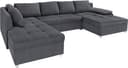 Home affaire Wohnlandschaft Labene U-Form | Grau 3
