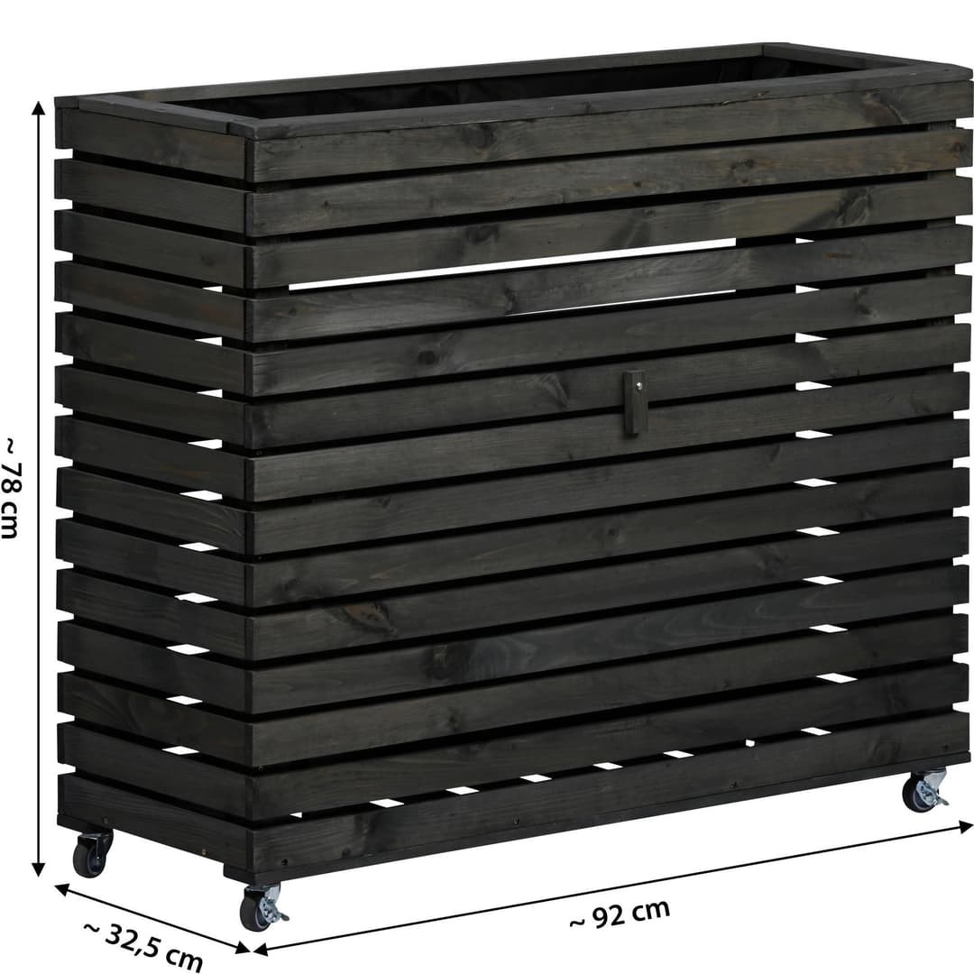 Dobar Hochbeet "Rolla" Gr. XL | Schwarz