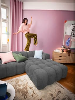OTTO home Ecksofa KALLIE L-Form | Grau