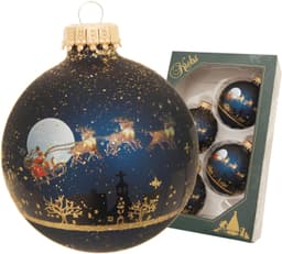 Krebs Glas Lauscha Weihnachtsbaumkugel Midnight before Christmas (4