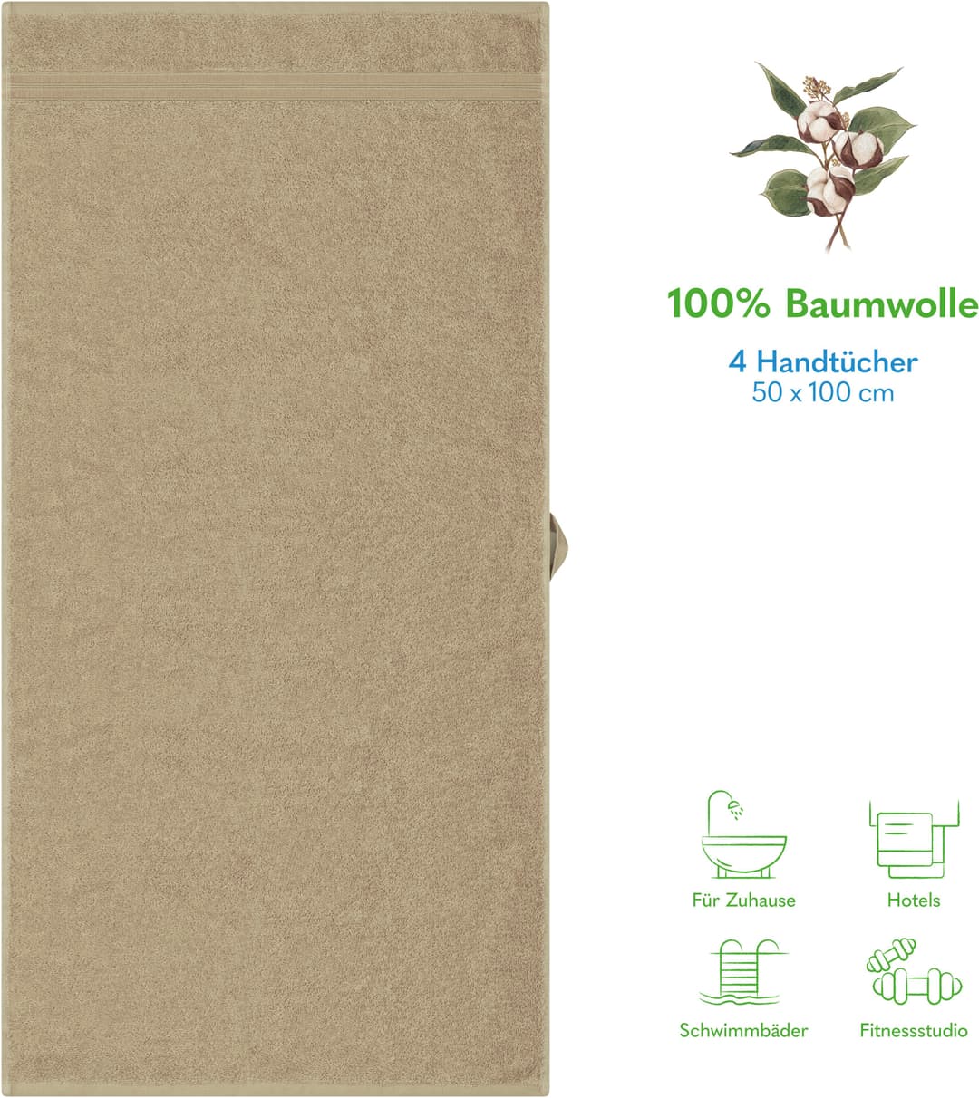 HAMMETEX Handtuch Set | Beige