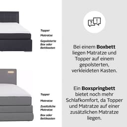 COTTA Boxspringbett Simba | Schwarz