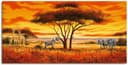 Artland Leinwandbild Afrikanische Landschaft II | Mehrfarbig