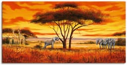 Artland Leinwandbild Afrikanische Landschaft II | Mehrfarbig