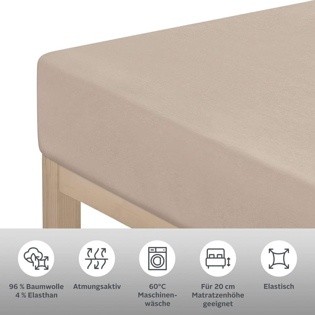 OTTO home Spannbettlaken Cremona | Beige