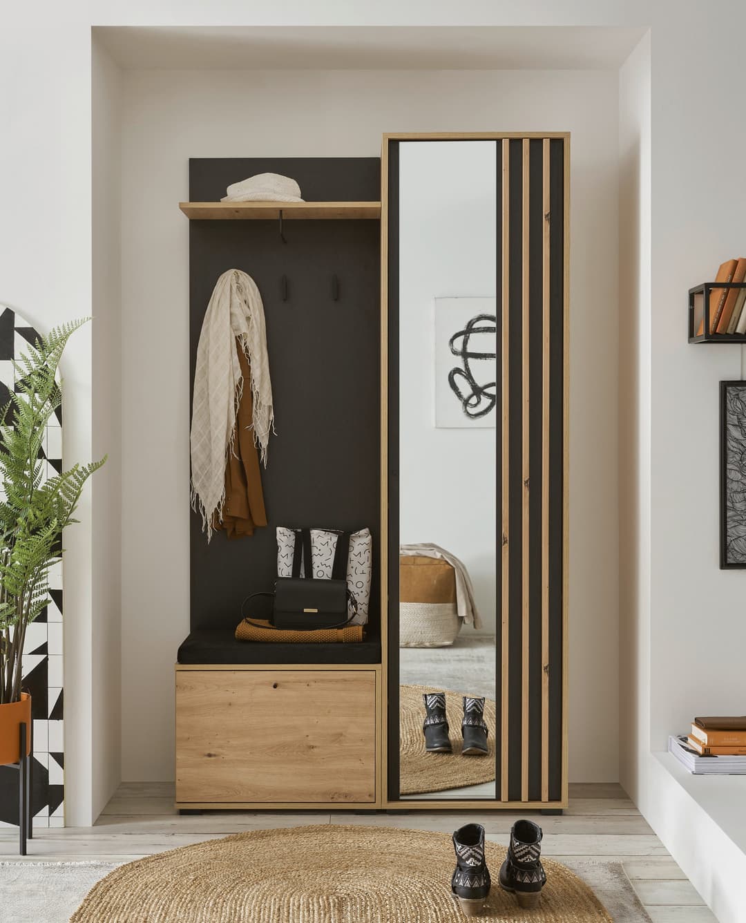 HBZ Kompaktgarderobe Volano | Holztöne