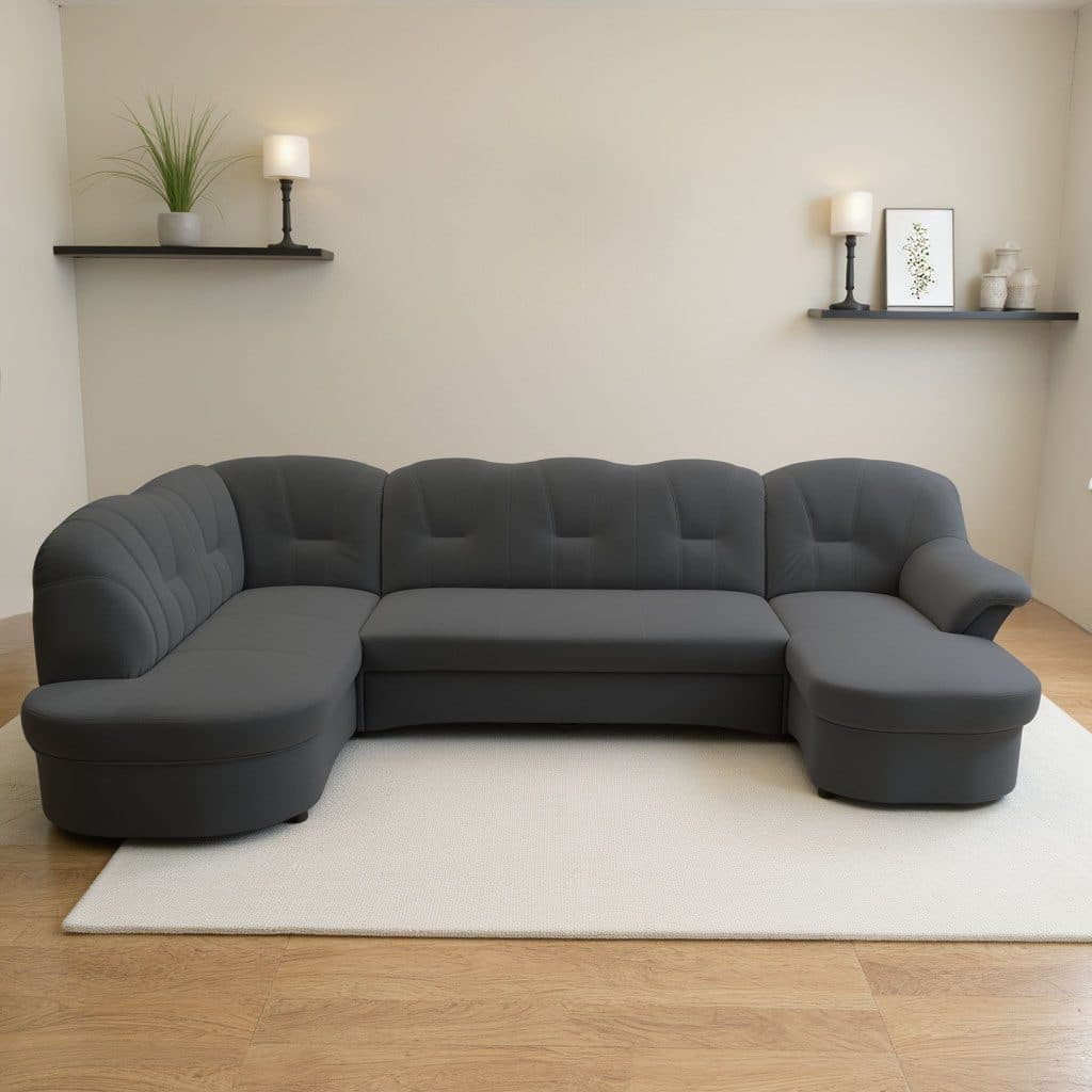 DOMO collection Wohnlandschaft Flores | Grau
