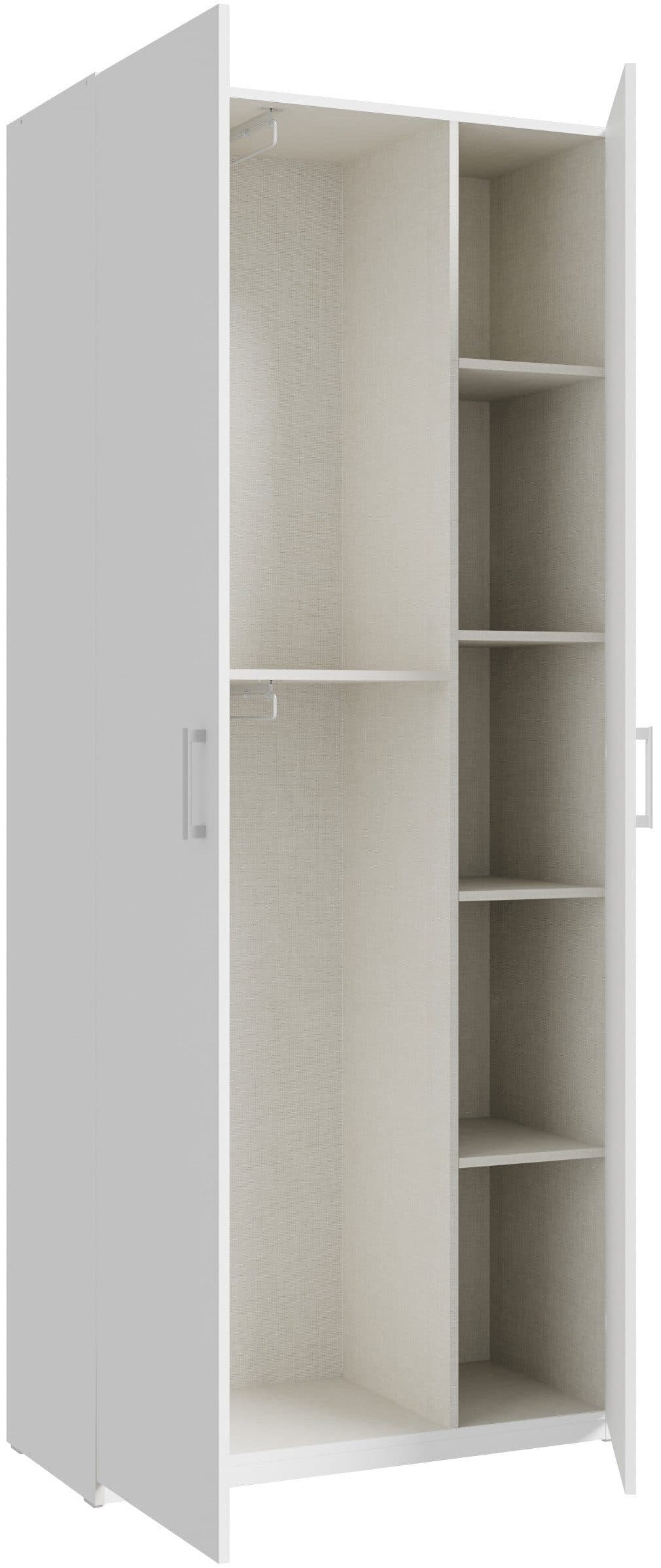 FORTE Kleiderschrank | Weiß
