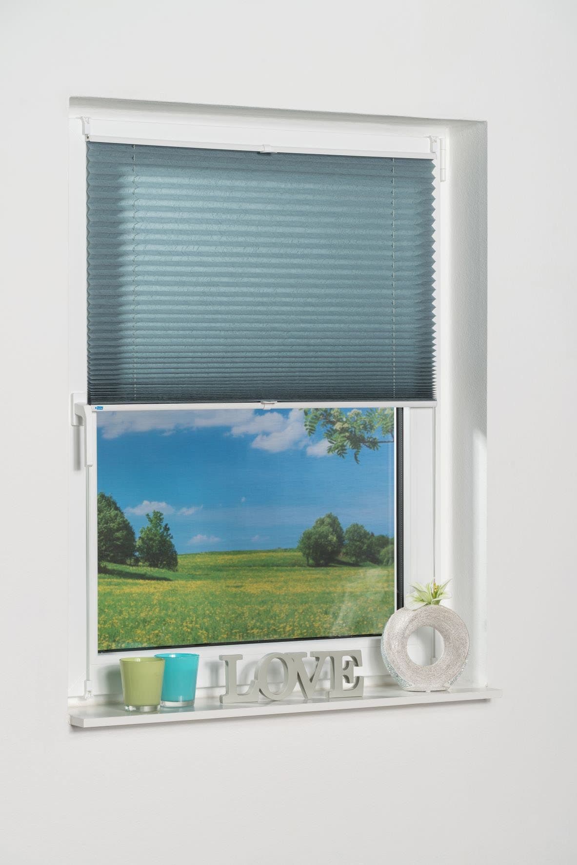 K-HOME Plissee Klemmfix Pisa | Türkis