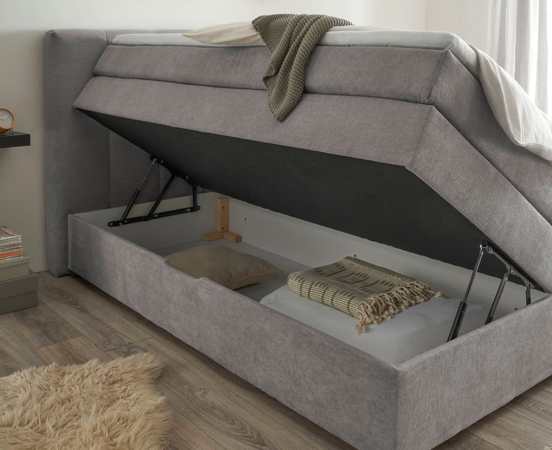ED EXCITING DESIGN Boxspringbett Pescara | Grau