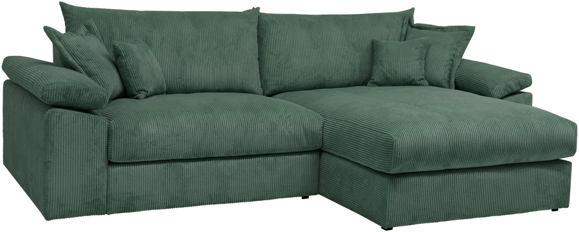 home affaire Ecksofa Soft&Cosy XXL L-Form | Grün