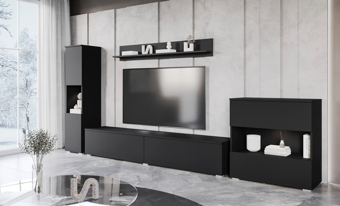 OTTO home Wohnwand PARIS | Schwarz