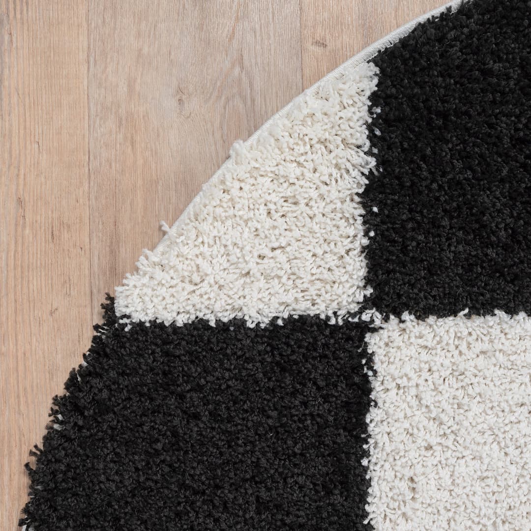 Sanat Hochflor-Teppich Milano 1250 | Schwarz