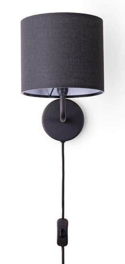 Paco Home Wandleuchte Uni Color | Schwarz
