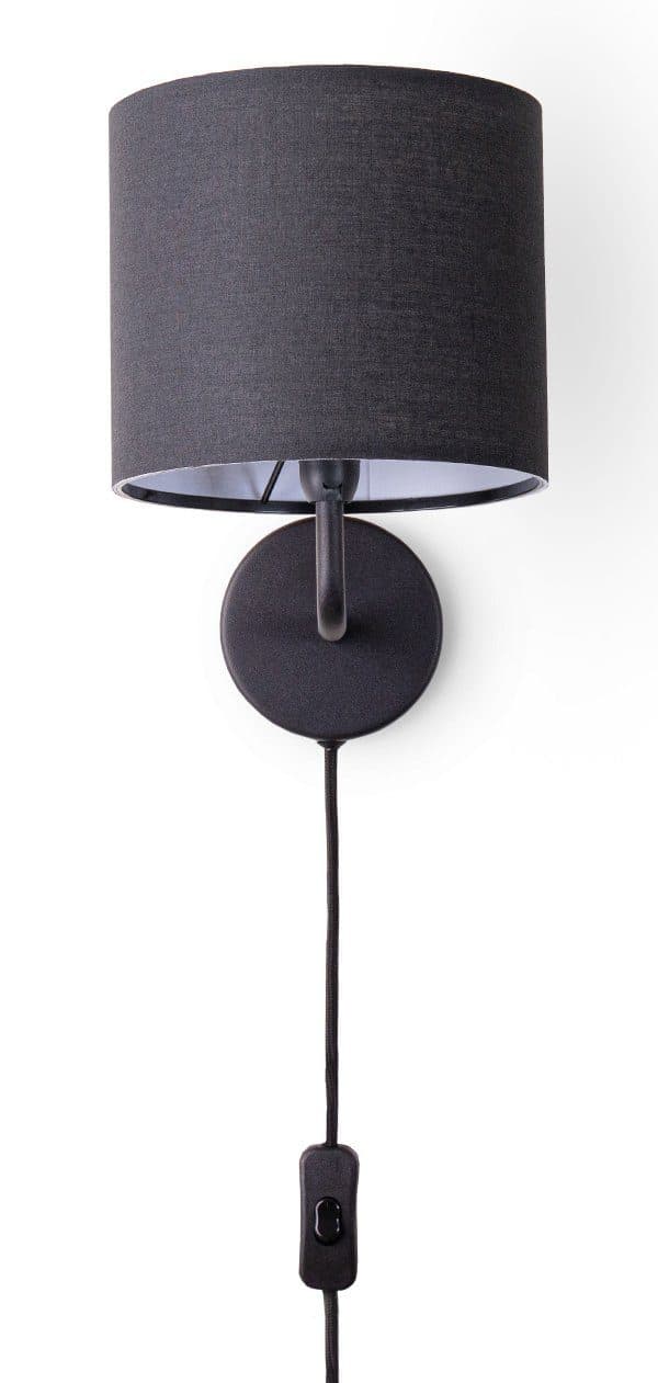 Paco Home Wandleuchte Uni Color | Schwarz