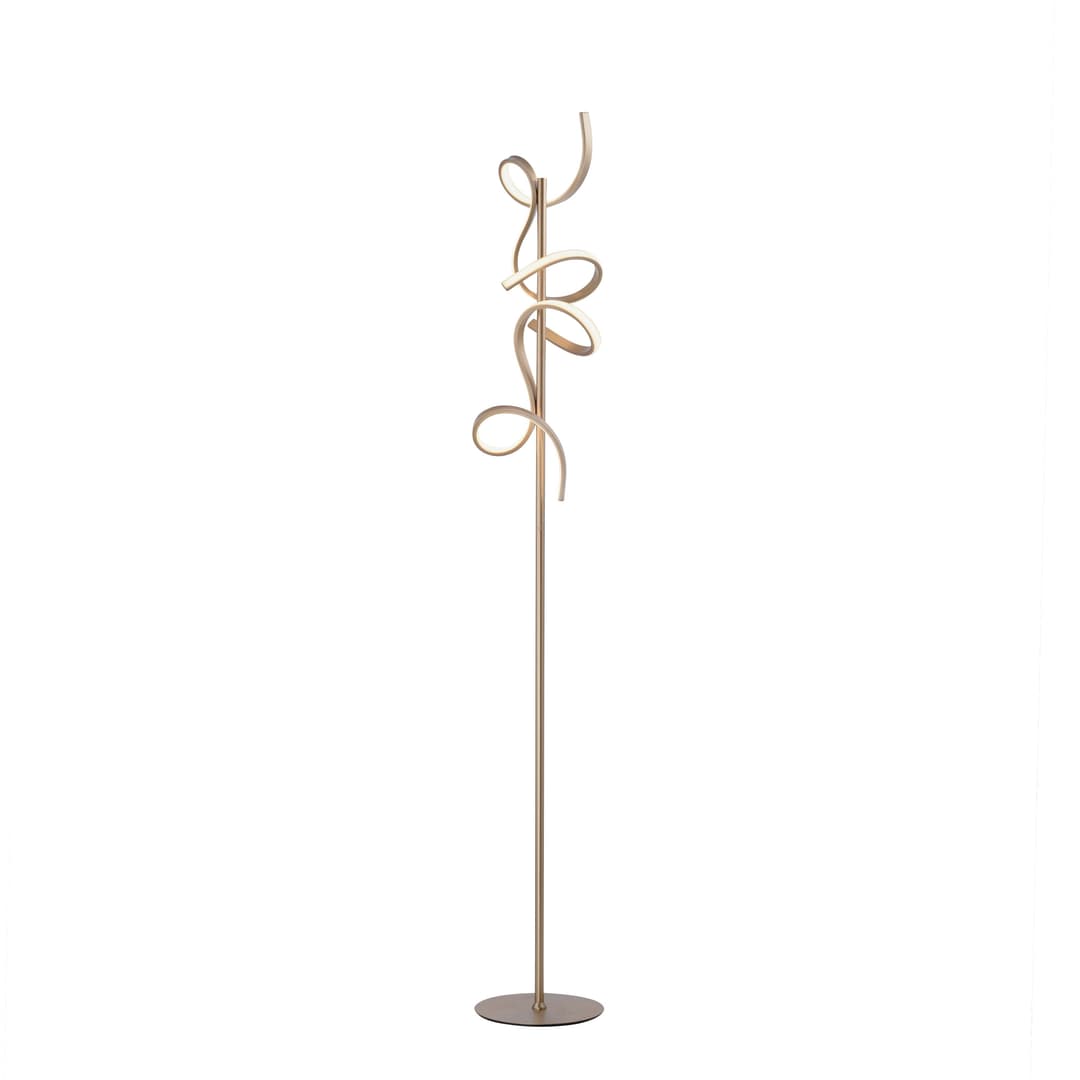JUST LIGHT Stehlampe CURLS | Gold