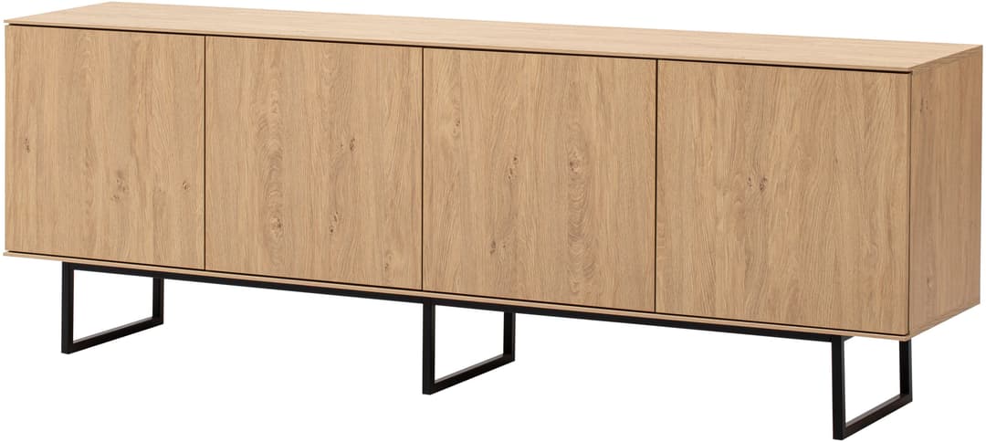 Home affaire Lowboard Lund | Schwarz