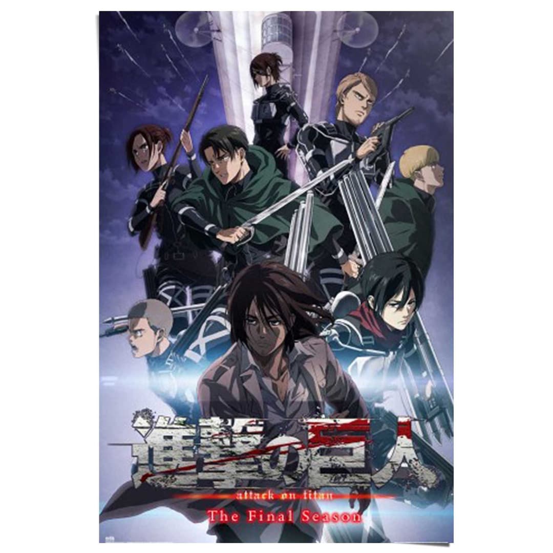 Reinders! Poster Attack on Titan | Blau