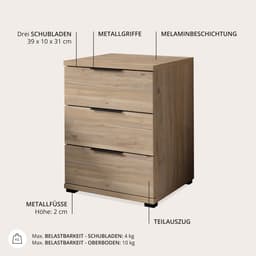 Schlafkontor Nachtkommode Smilla | Holztöne