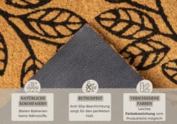 HANSE Home Fußmatte Leafs | Braun