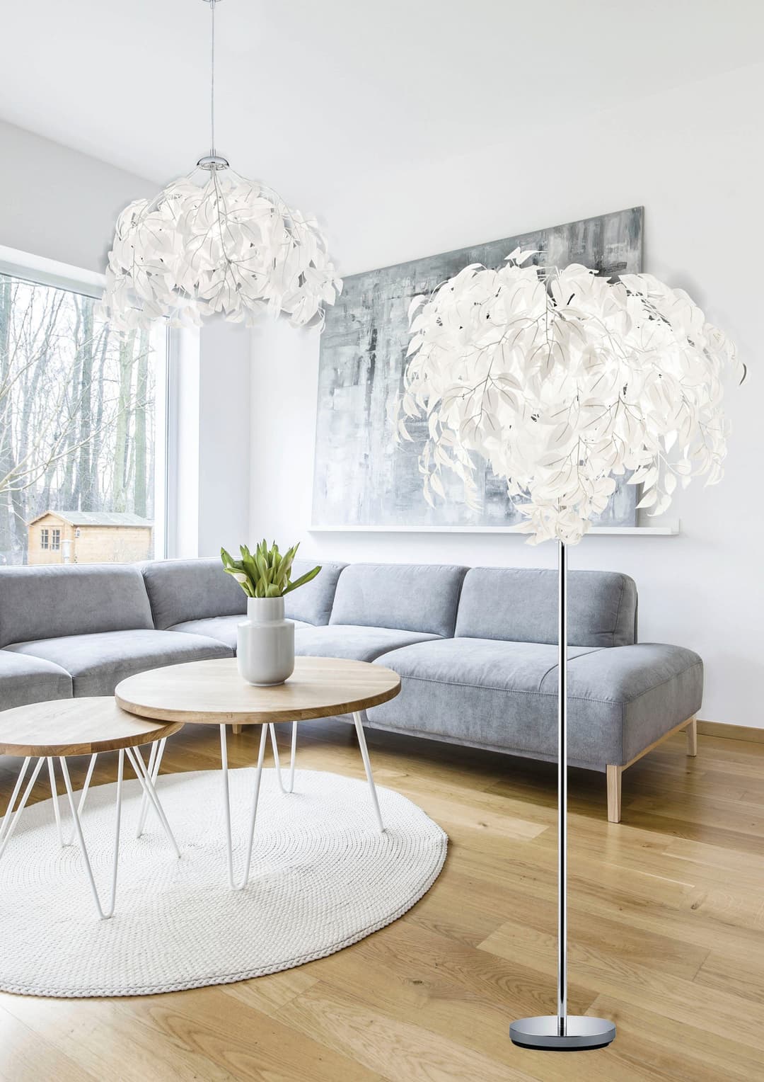 Reality Leuchten Stehlampe Leavy | Weiß