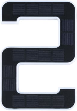 Paulmann Solar Hausnummer Leuchte Ziffer 2 | Schwarz