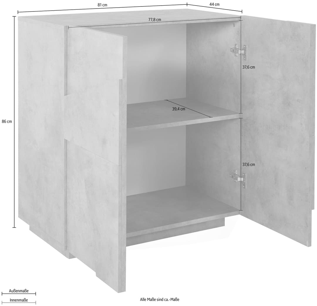 Home affaire Sideboard PING | Grau