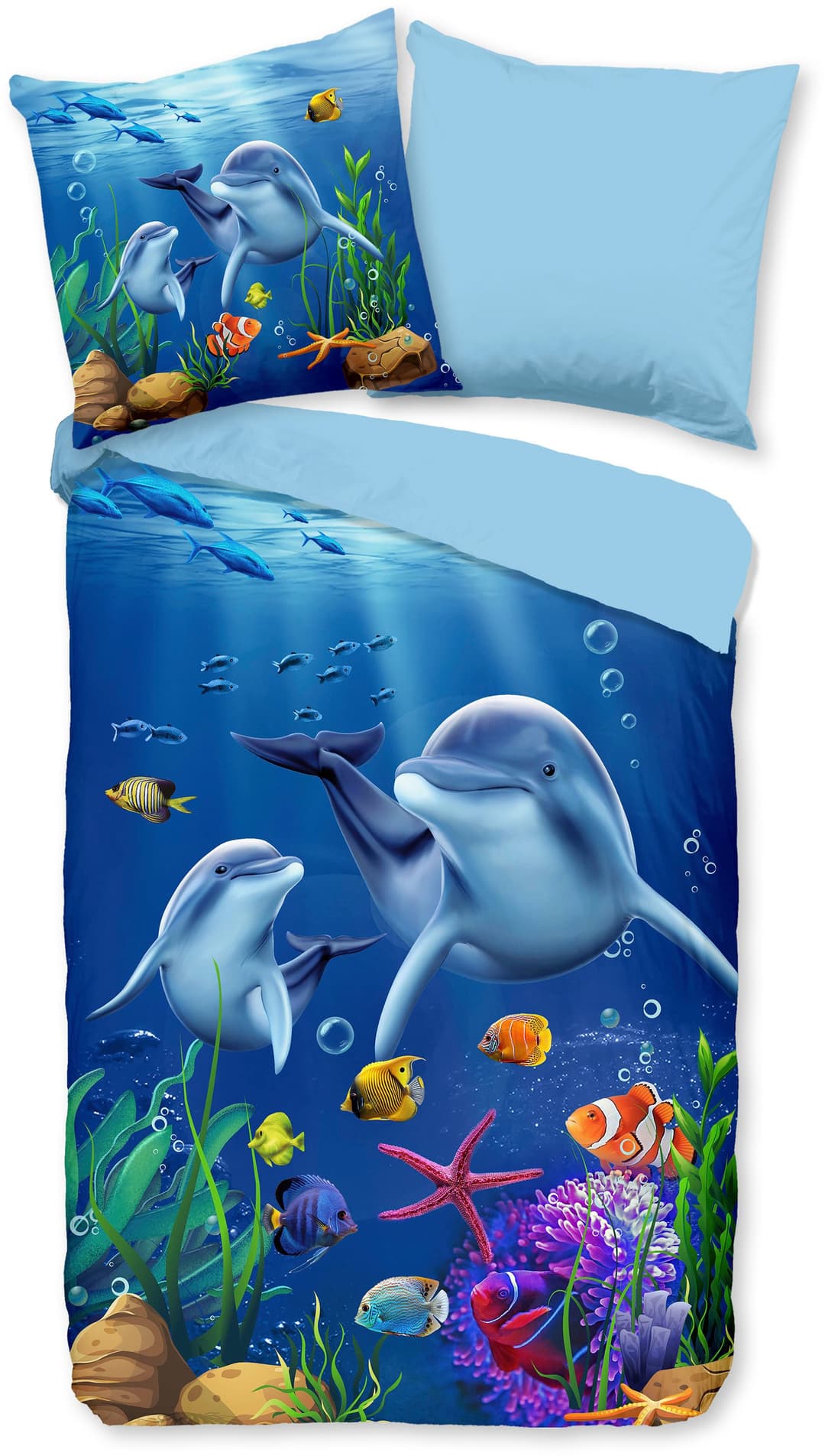 PURE luxury collection Kinderbettwäsche Mare | Blau