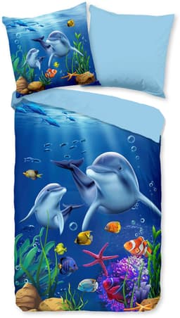PURE luxury collection Kinderbettwäsche Mare | Blau