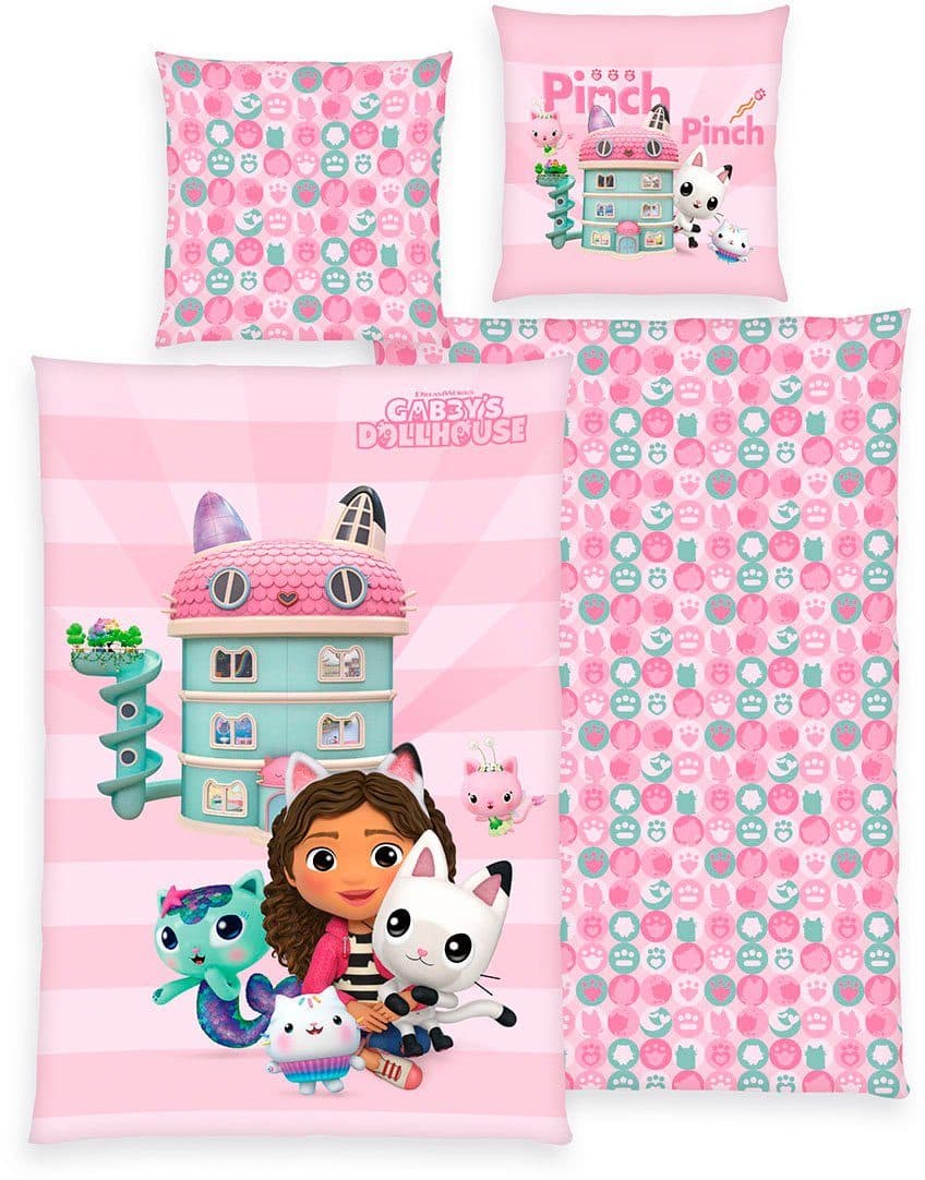 Dreamworks Gabby’s Dollhouse Kinderbettwäsche | Mehrfarbig