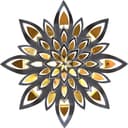 pajoma® Wanddekoration große Blüte | Schwarz