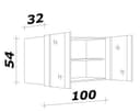 Flex-Well Glashängeschrank Bergen | Holztöne 3
