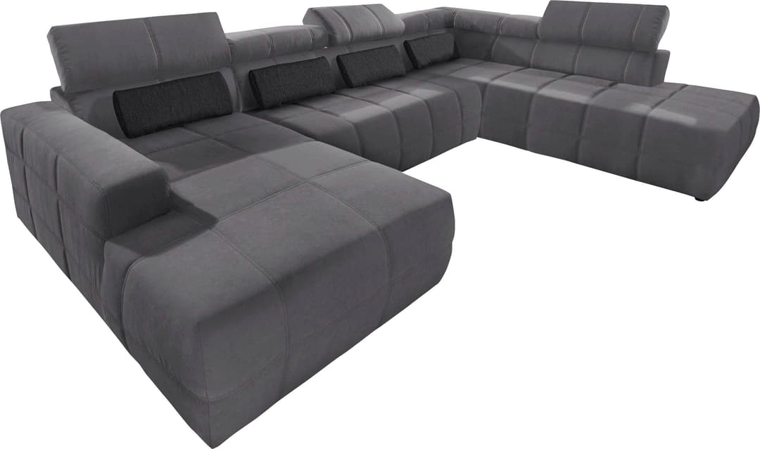 DOMO collection Wohnlandschaft Brandon | Grau