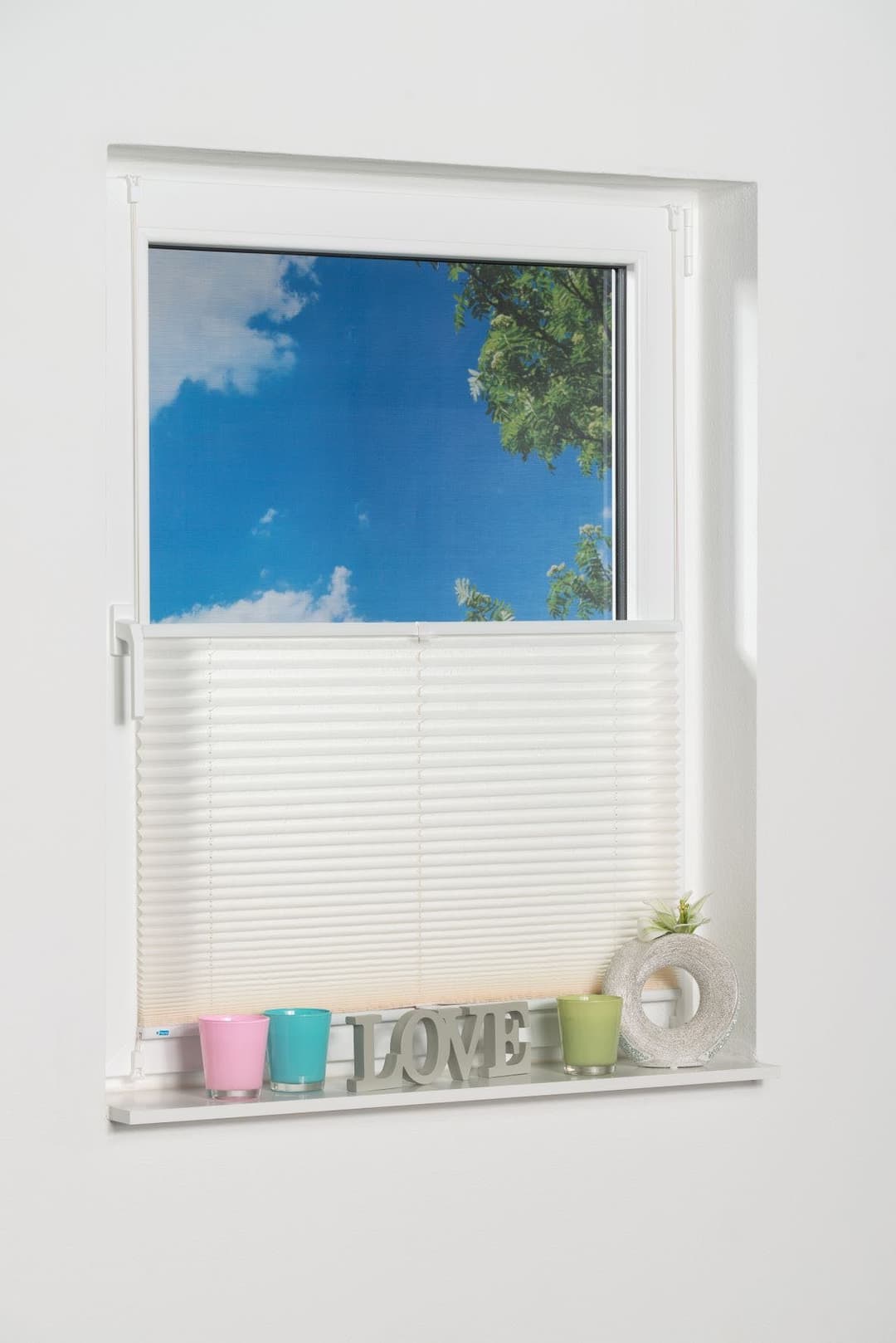 K-HOME Plissee Klemmfix Pisa | Beige